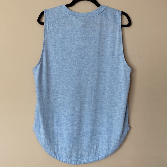 [M] Adidas Training Essentials Big Logo Muscle Tank Top | Blue - Picture 3 of 5
